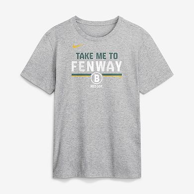 Men's Nike Heather Gray Boston Red Sox City Connect Stacked Team Phrase T-Shirt