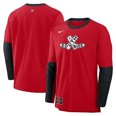 Men's Nike Red Chicago White Sox 2025 City Connect Authentic Collection Player Dri-FIT Lightweight Pullover