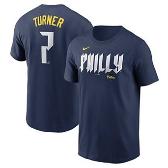 Men's Nike Trea Turner Royal Philadelphia Phillies 2024 City Connect Fuse Name & Number T-Shirt