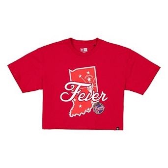 Women's New Era Red Indiana Fever 2026 WNBA Draft Hometown Boxy T-Shirt
