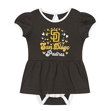 "Girls Newborn Outerstuff San Diego Padres Play Day Bodysuit, Headband & Booties Set"