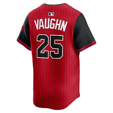 Men's Nike Andrew Vaughn Red/Black Chicago White Sox 2025 City Connect Limited Player Jersey