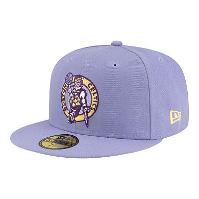 Men's New Era Lavender Boston Celtics Color Pack 59FIFTY Fitted Hat