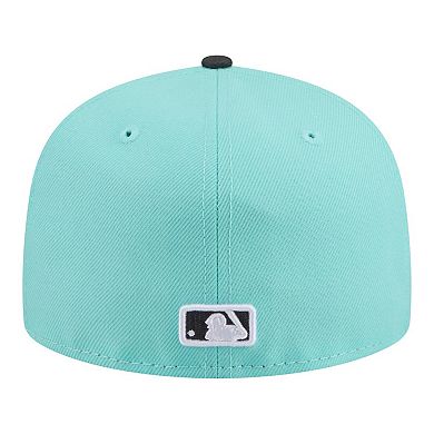 Men's New Era Turquoise/Charcoal Pittsburgh Pirates Two-Tone Color Pack 59FIFTY Fitted Hat