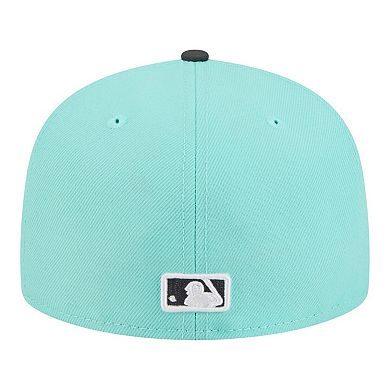 Men's New Era Turquoise/Charcoal Milwaukee Brewers Two-Tone Color Pack 59FIFTY Fitted Hat