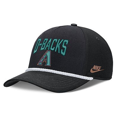 Men's Nike Black Arizona Diamondbacks Cooperstown Rise Adjustable Hat