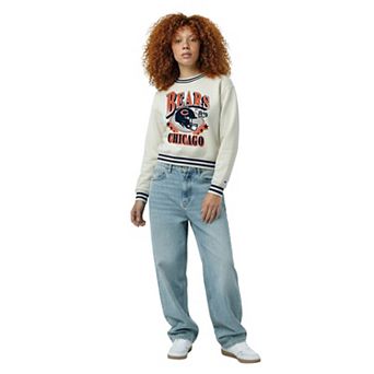 Women's Champion Cream Chicago Bears Reverse Weave Fleece Sweatshirt