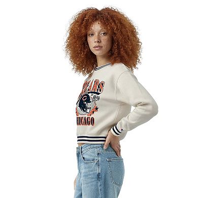 Women's Champion Cream Chicago Bears Reverse Weave Fleece Sweatshirt