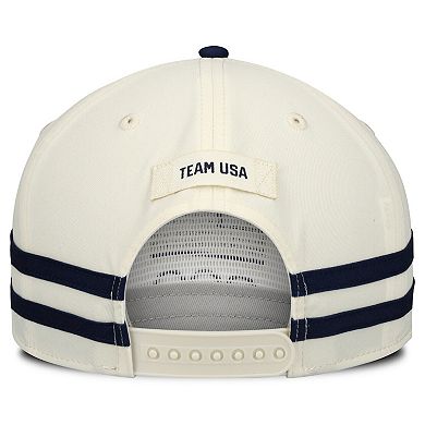 Men's Fanatics Cream/Navy Team USA Golfer Snapback Hat