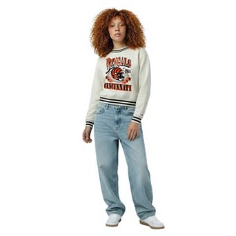Women's Champion Cream Cincinnati Bengals Reverse Weave Fleece Sweatshirt
