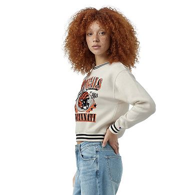 Women's Champion Cream Cincinnati Bengals Reverse Weave Fleece Sweatshirt