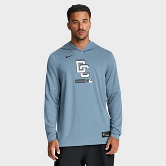 Men's Nike Blue Washington Nationals City Connect Dri-FIT Long Sleeve Hooded T-Shirt