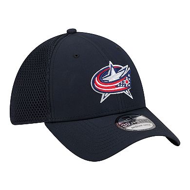 Men's New Era Navy Columbus Blue Jackets Logo 39THIRTY Flex Hat