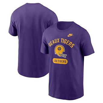 Men's Nike Purple LSU Tigers Legacy Arch Helmet T-Shirt