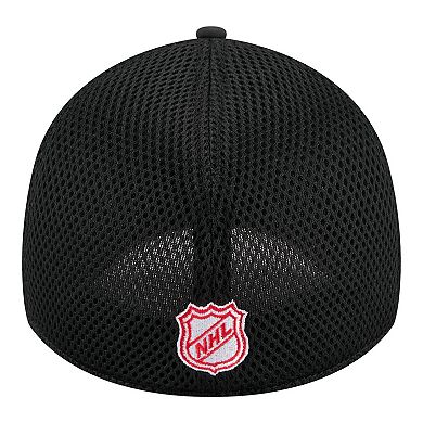 Men's New Era Black Detroit Red Wings Logo 39THIRTY Flex Hat