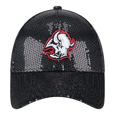 Women's New Era Black Buffalo Sabres Sequin 9FORTY Adjustable Hat