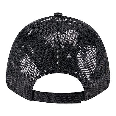 Women's New Era Black Buffalo Sabres Sequin 9FORTY Adjustable Hat