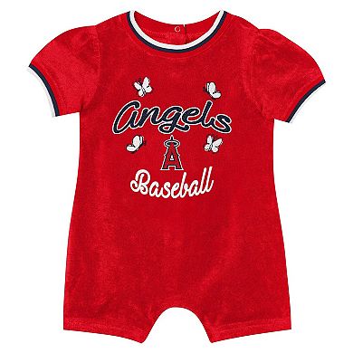 Girls Infant Outerstuff Red Los Angeles Angels Wind-Up Coverall