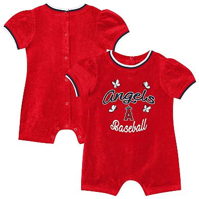 Girls Infant Outerstuff Red Los Angeles Angels Wind-Up Coverall