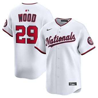 Men's Nike James Wood White Washington Nationals Home Limited Player Jersey