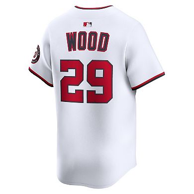 Men's Nike James Wood White Washington Nationals Home Limited Player Jersey