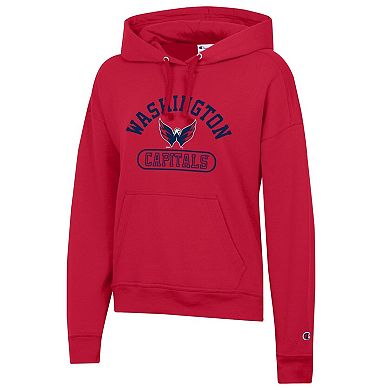Women's Champion Red Washington Capitals Arched Pill Box Hoodie