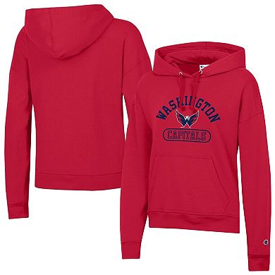 Women's Champion Red Washington Capitals Arched Pill Box Hoodie