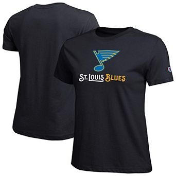 Women's Champion Black St. Louis Blues Wordmark Lockup T-Shirt