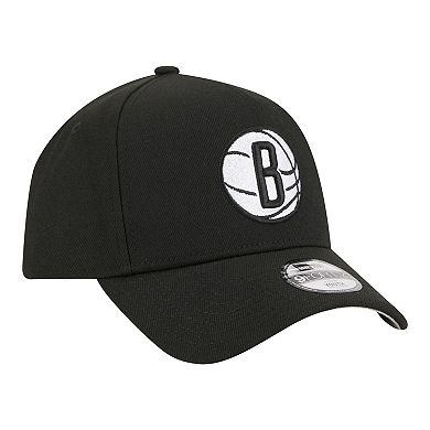 Youth New Era Black Brooklyn Nets 9FORTY A-Frame Adjustable Hat