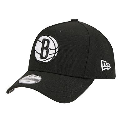 Youth New Era Black Brooklyn Nets 9FORTY A-Frame Adjustable Hat