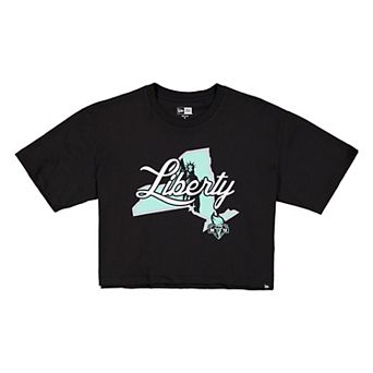 Women's New Era Black New York Liberty 2026 WNBA Draft Hometown Boxy T-Shirt