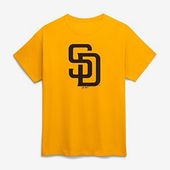 Men's Logo Athletic Gold San Diego Padres Official Logo T-Shirt
