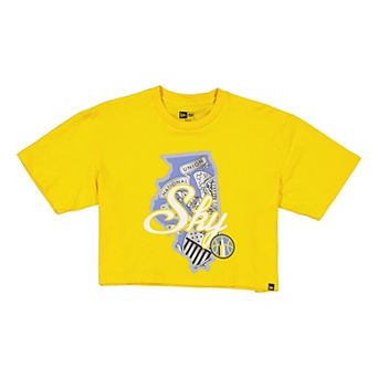 Women's New Era Yellow Chicago Sky 2026 WNBA Draft Hometown Boxy T-Shirt