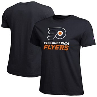 Women's Champion Black Philadelphia Flyers Wordmark Lockup T-Shirt