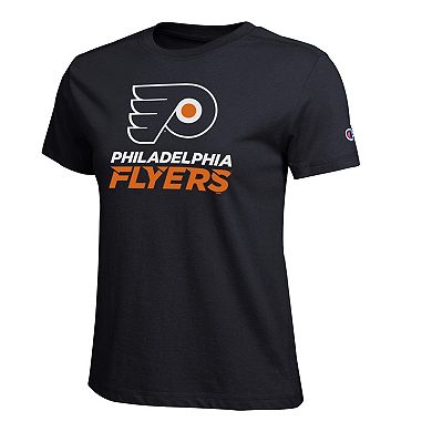 Women's Champion Black Philadelphia Flyers Wordmark Lockup T-Shirt