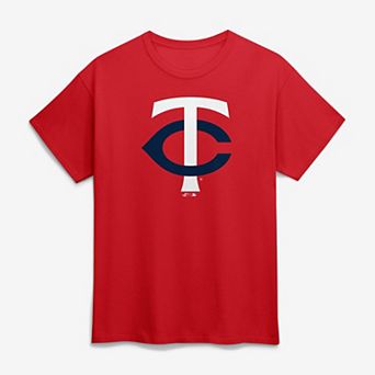 Men's Logo Athletic Red Minnesota Twins Official Logo T-Shirt