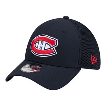 Men's New Era Navy Montreal Canadiens Logo 39THIRTY Flex Hat