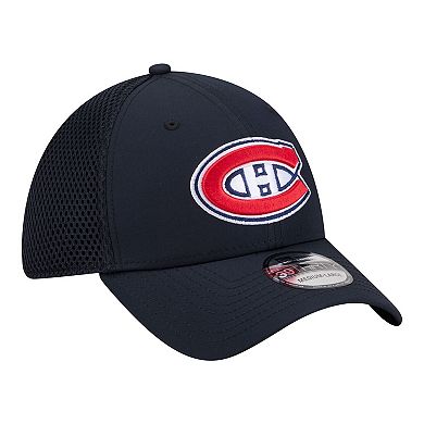 Men's New Era Navy Montreal Canadiens Logo 39THIRTY Flex Hat