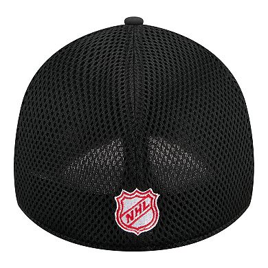 Men's New Era Black New Jersey Devils Logo 39THIRTY Flex Hat