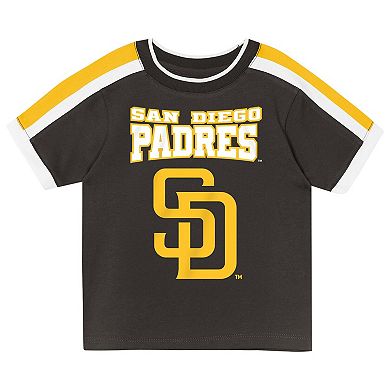 Toddler Outerstuff Brown San Diego Padres Ground Ball T-Shirt & Shorts Set