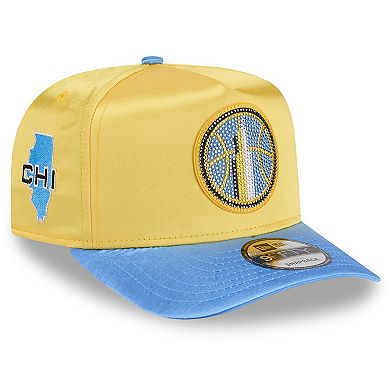 Unisex New Era Yellow/Light Blue Chicago Sky 2026 WNBA Draft Satin A-Frame 9FORTY Adjustable Hat
