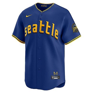 Men's Nike Cal Raleigh Blue Seattle Mariners City Connect Limited Jersey