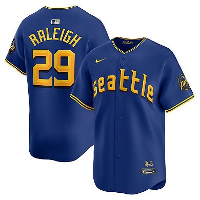 Men's Nike Cal Raleigh Blue Seattle Mariners City Connect Limited Jersey