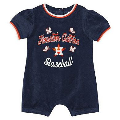 Girls Infant Outerstuff Navy Houston Astros Wind-Up Coverall