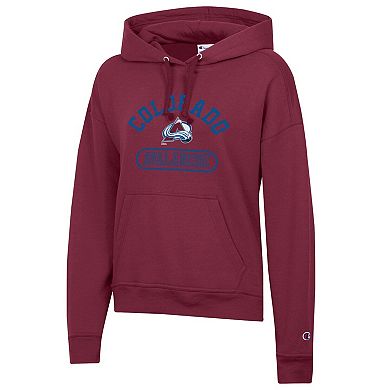 Women's Champion Burgundy Colorado Avalanche Arched Pill Box Hoodie