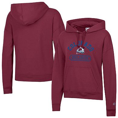 Women's Champion Burgundy Colorado Avalanche Arched Pill Box Hoodie