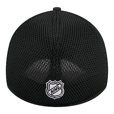 Men's New Era Black Pittsburgh Penguins Logo 39THIRTY Flex Hat