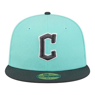 Men's New Era Turquoise/Charcoal Cleveland Guardians Two-Tone Color Pack 59FIFTY Fitted Hat