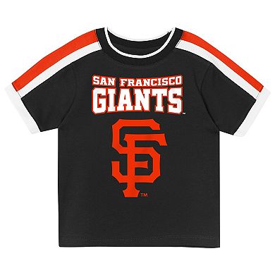 Toddler Outerstuff Black San Francisco Giants Ground Ball T-Shirt & Shorts Set