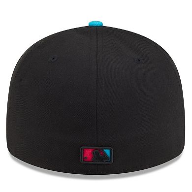 Men's New Era Black/Pink Miami Marlins 2025 City Connect Low Profile 59FIFTY Fitted Hat